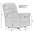 Bowery Hill Rocker Recliner in Tanner Brown Polyester Fabric