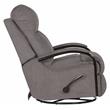 Bowery Hill Swivel Glider Recliner in Graphite Gray Polyester Fabric