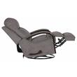 Bowery Hill Swivel Glider Recliner in Graphite Gray Polyester Fabric