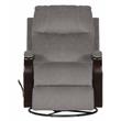 Bowery Hill Swivel Glider Recliner in Graphite Gray Polyester Fabric