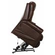 Bowery Hill Brown Leather Power Lift Lay Flat Recliner with Heat & Massage