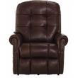 Bowery Hill Brown Leather Power Lift Lay Flat Recliner with Heat & Massage