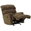 Bowery Hill Power Wall Hugger Recliner in Brown Polyester Fabric