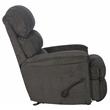 Bowery Hill Traditional Rocker Recliner in Gray Polyester Fabric