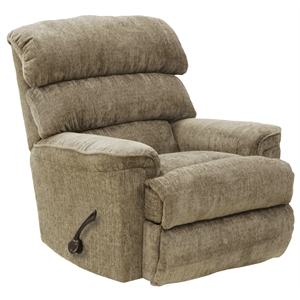 Bowery Hill Traditional Rocker Recliner in Mocha Brown Polyester Fabric