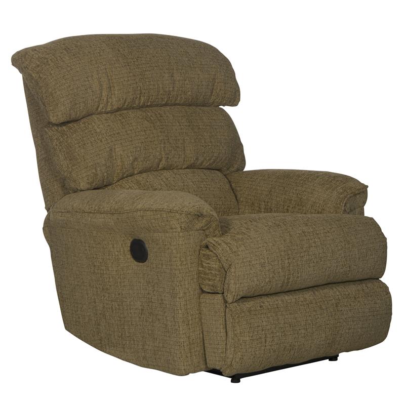 Bowery Hill Power Wall Hugger Recliner in Mocha Brown Polyester Fabric