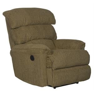 Bowery Hill Power Wall Hugger Recliner in Mocha Brown Polyester Fabric