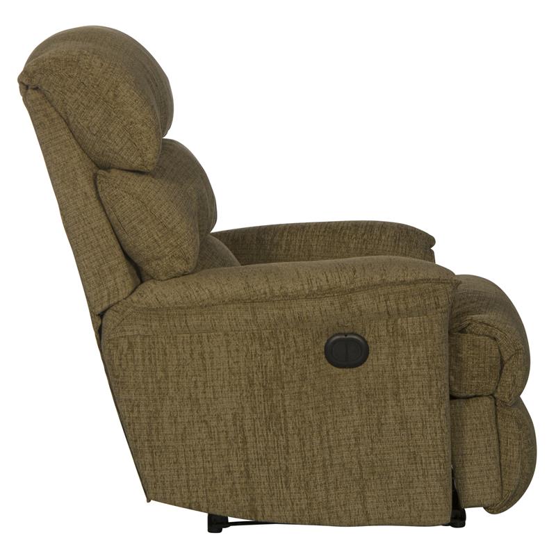 Bowery Hill Power Wall Hugger Recliner in Mocha Brown Polyester Fabric
