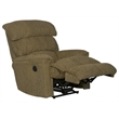 Bowery Hill Power Wall Hugger Recliner in Mocha Brown Polyester Fabric