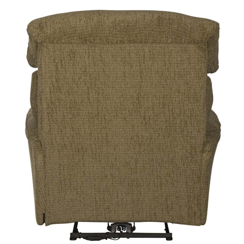 Bowery Hill Power Wall Hugger Recliner in Mocha Brown Polyester Fabric