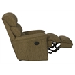 Bowery Hill Power Wall Hugger Recliner in Mocha Brown Polyester Fabric