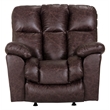 Bowery Hill Smooth Glider Recliner in Brown Polyester Fabric