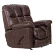 Bowery Hill Smooth Glider Recliner in Brown Polyester Fabric