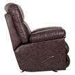 Bowery Hill Smooth Glider Recliner in Brown Polyester Fabric