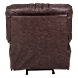 Bowery Hill Power Rocker Recliner in Brown Polyester Leather Look Fabric