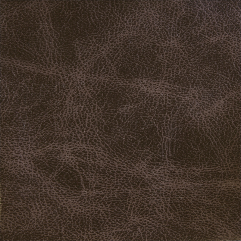 Bowery Hill Power Rocker Recliner in Brown Polyester Leather Look Fabric