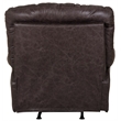 Bowery Hill Full Chaise Glider Recliner in Gray Polyester Fabric