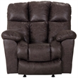Bowery Hill Full Chaise Glider Recliner in Gray Polyester Fabric