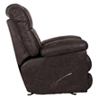 Bowery Hill Full Chaise Glider Recliner in Gray Polyester Fabric
