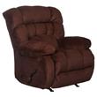 Bowery Hill Chaise Rocker Recliner in Cranberry Red Polyester Fabric