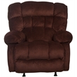 Bowery Hill Chaise Rocker Recliner in Cranberry Red Polyester Fabric