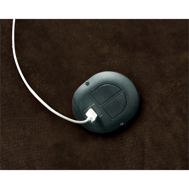 Bowery Hill Power Lay Flat Recliner in Chocolate Brown Polyester Fabric