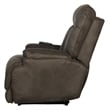 Bowery Hill Power Lay Flat Rec with Heat & Massage in Gray Polyester Fabric