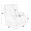 Bowery Hill Power Lay Flat Rec with Heat & Massage in Gray Polyester Fabric