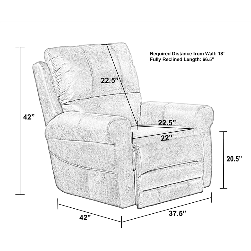 Bowery Hill Traditional Swivel Glider Recliner in Gray Polyester Fabric