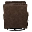 Bowery Hill Swivel Glider Recliner in Brown Polyester Fabric