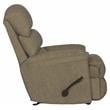 Bowery Hill Traditional Chaise Rocker Recliner in Beige Chenile Fabric