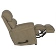 Bowery Hill Traditional Chaise Rocker Recliner in Beige Chenile Fabric