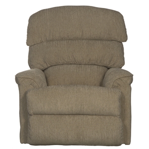 Bowery Hill Power Wall Hugger Recliner in Beige Polyester Fabric