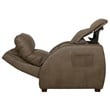 Bowery Hill Power Zero Gravity Recliner in Taupe Polyester Fabric