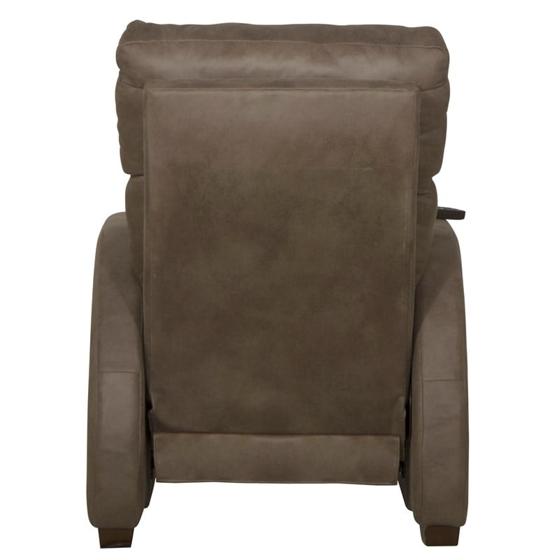 Bowery Hill Power Zero Gravity Recliner in Taupe Polyester Fabric