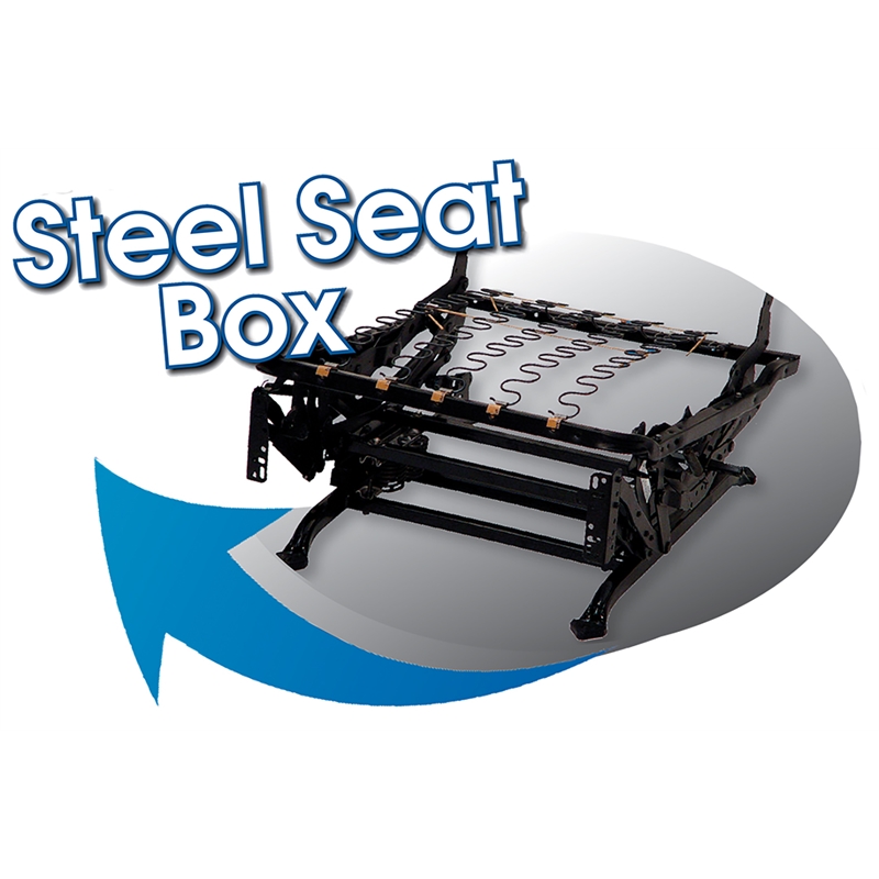 Bowery Hill Oversized Power Lay Flat Recliner in Gray Fabric