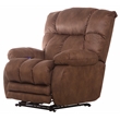 Bowery Hill Oversized Power Lay Flat Recliner in Brown Fabric