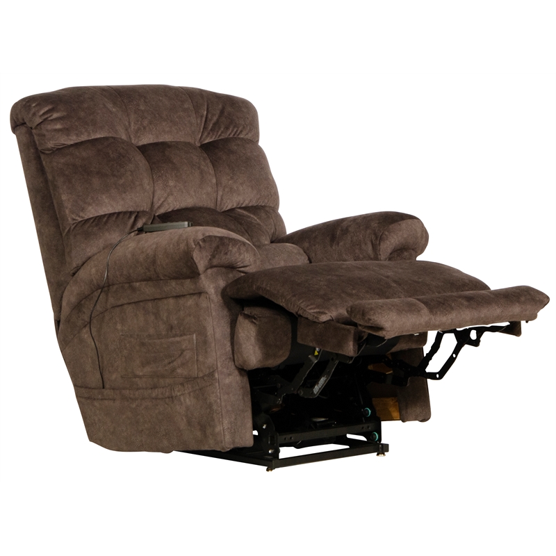 Bowery Hill Power Lift Recliner with Zero Gravity Recline in Brown Fabric