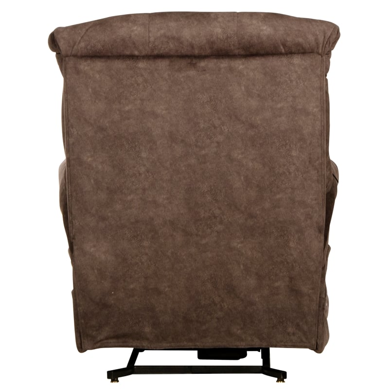 Bowery Hill Power Lift Recliner with Zero Gravity Recline in Brown Fabric