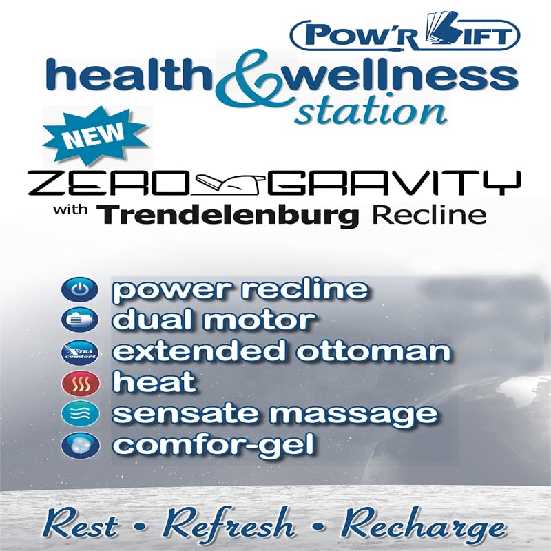 Bowery Hill Power Lift Recliner with Zero Gravity Recline in Brown Fabric