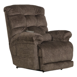 Bowery Hill Power Lift Recliner with Zero Gravity Recline in Brown Fabric
