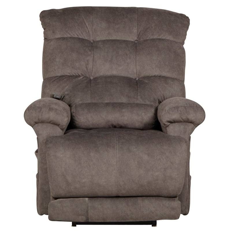 Bowery Hill Power Lift Recliner with Zero Gravity Recline in Gray Fabric