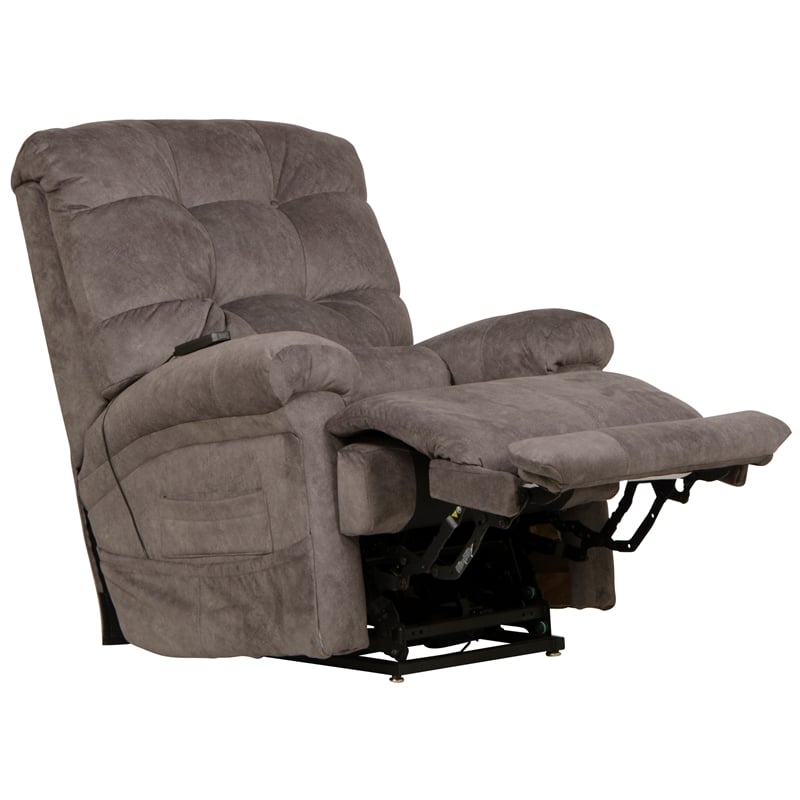 Bowery Hill Power Lift Recliner with Zero Gravity Recline in Gray Fabric