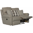 Bowery Hill Lay Flat Reclining Loveseat in Gray Polyester Fabric