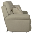 Bowery Hill Traditional Power Lay Flat Reclining Sofa in Beige Fabric