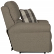Bowery Hill Power Recliner in Gray Polyester Fabric with Accent Pillow