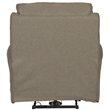 Bowery Hill Power Recliner in Gray Polyester Fabric with Accent Pillow