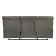 Bowery Hill Dual Reclining Sofa in Soft Charcoal Gray Polyester Fabric