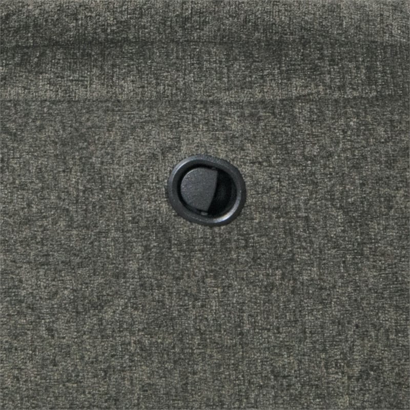 Bowery Hill Dual Reclining Sofa in Soft Charcoal Gray Polyester Fabric