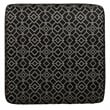Bowery Hill 42 Inch Square Cocktail Ottoman in Black Patterned Fabric